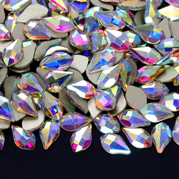 Maple leaves Shape Crystal AB Flat Back Fancy Rhinestones