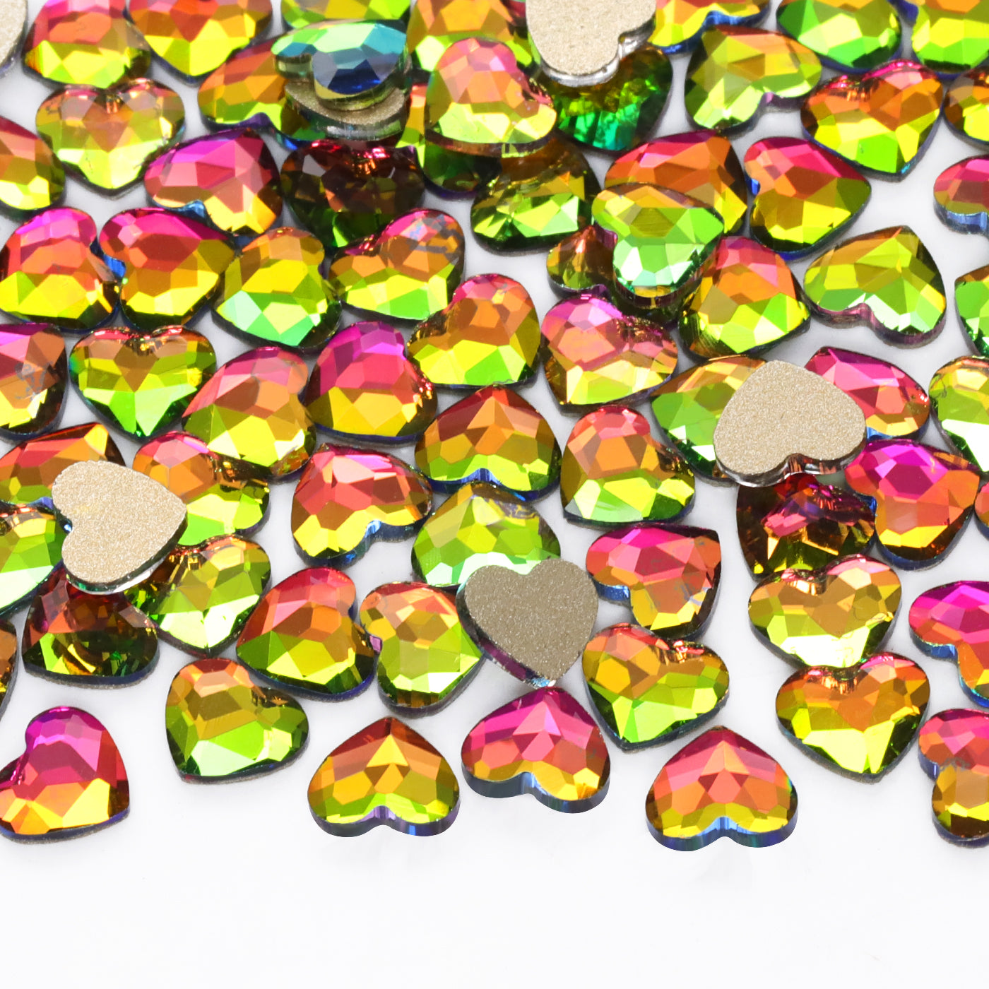 Heart Shape Rainbow Flat Back Fancy Rhinestones WholesaleRhinestone Main image