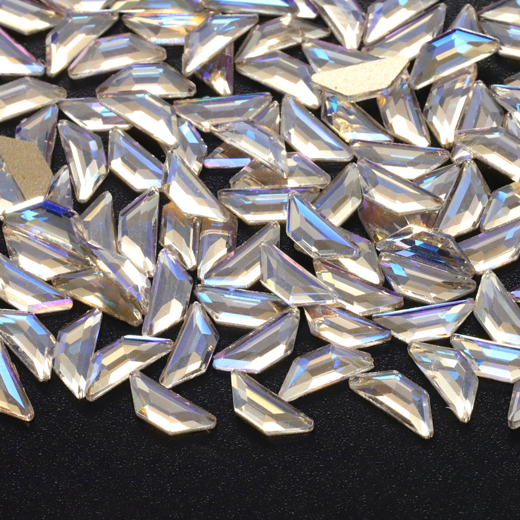 Trapeze Shape Blue Moonlight Flat Back Fancy Rhinestones WholesaleRhinestone