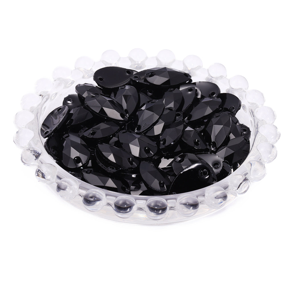 Drop Black Resin Sew-on Rhinestones For Dance Costume WholesaleRhinestone