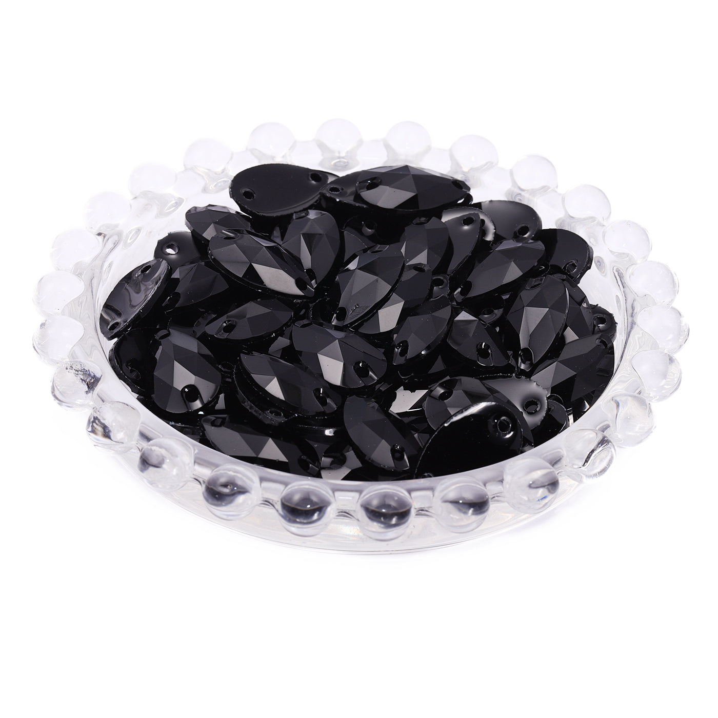 Drop Black Resin Sew-on Rhinestones For Dance Costume WholesaleRhinestone