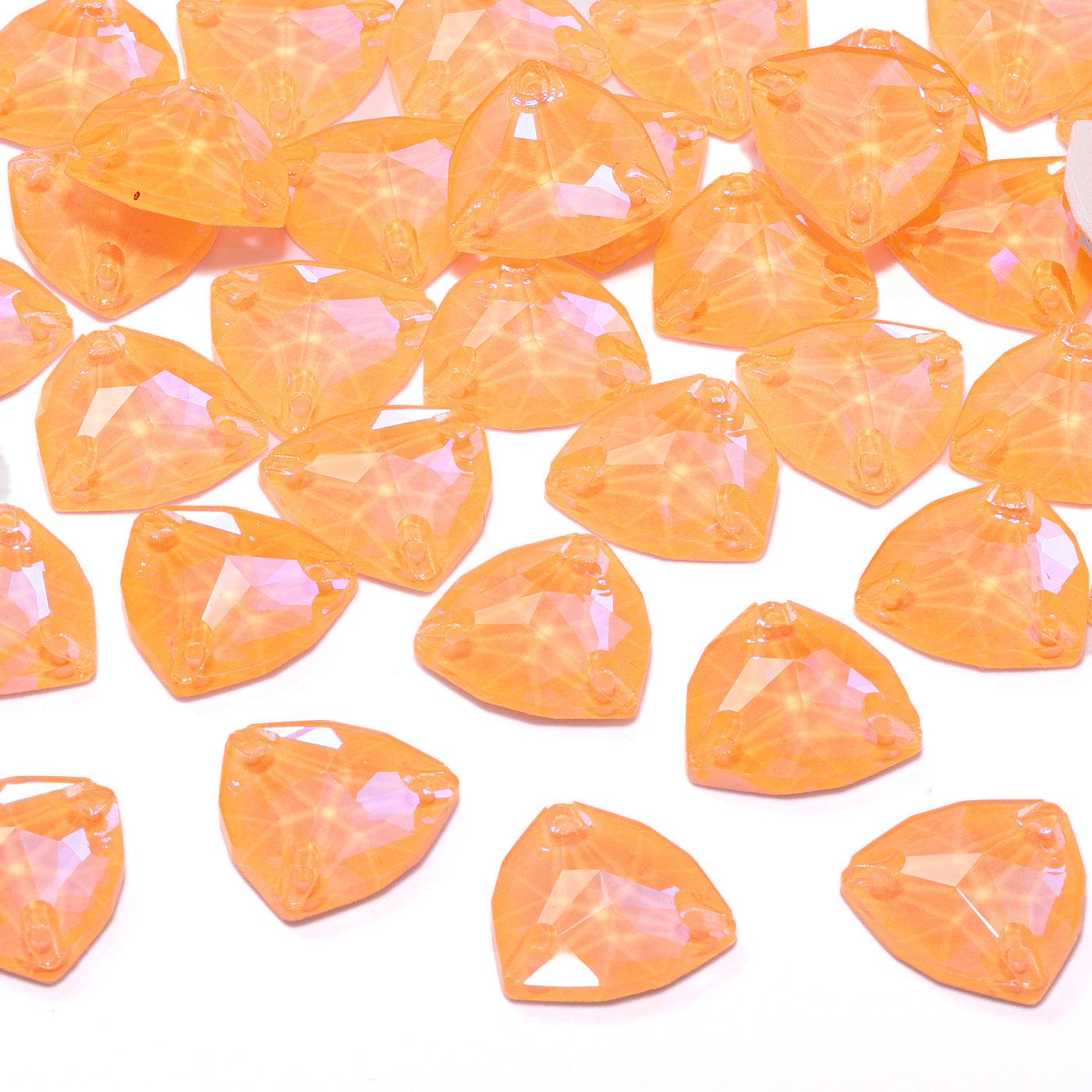 Electric Neon Sunflower Trilliant Shape High Quality Glass Sew-on Rhinestones