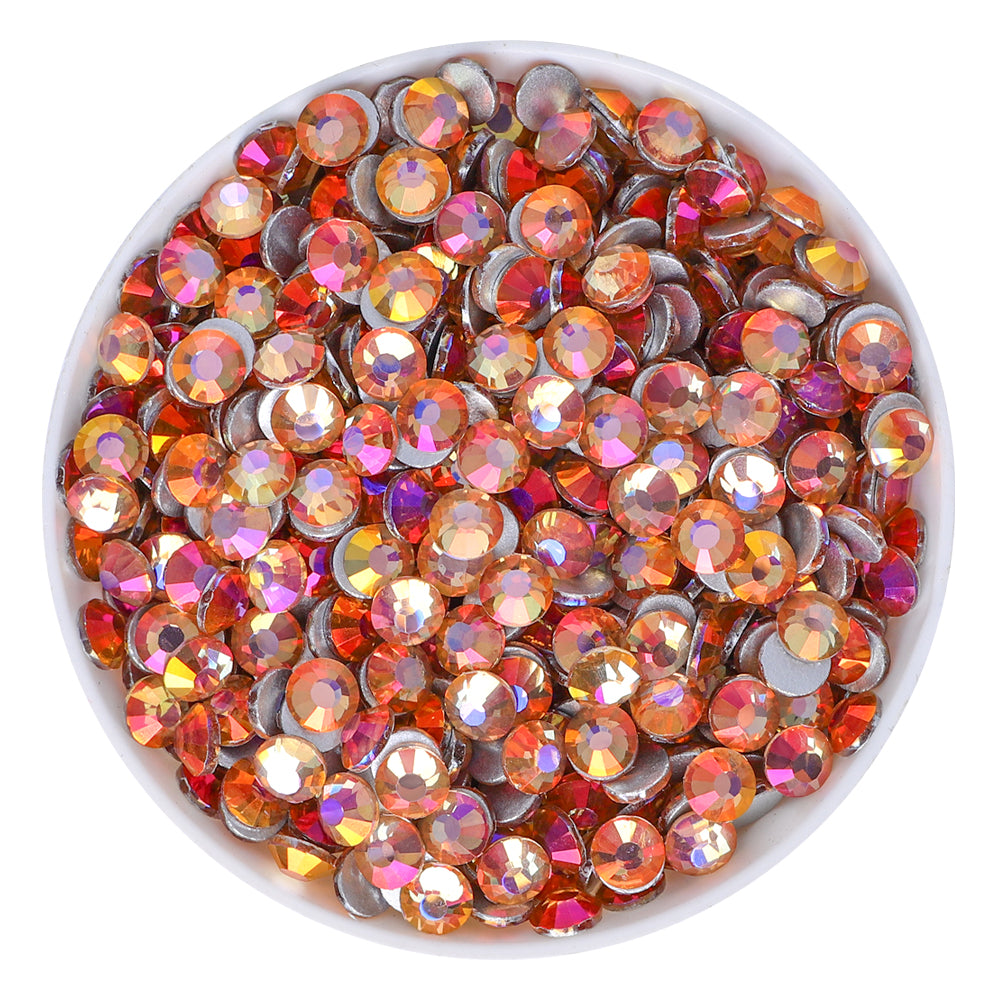 Champagne Light Glass FlatBack Rhinestones Silver Back WholesaleRhinestone Main image