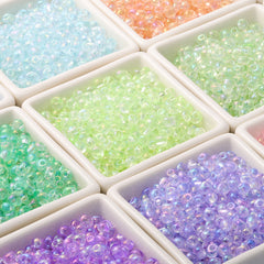 Various Colors Transparent AB Drop Shape Glass Seed Beads