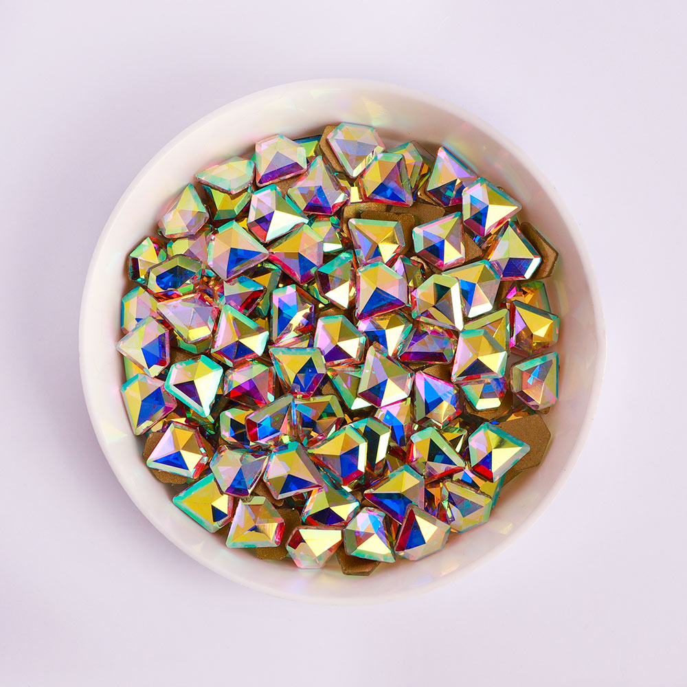 Diamond Shape Crystal AB Glass Flat Back Fancy Rhinestones WholesaleRhinestone