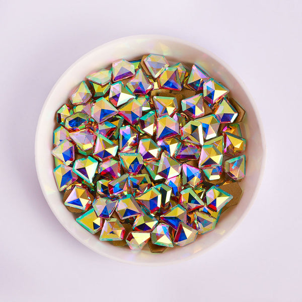 Diamond Shape Crystal AB Glass Flat Back Fancy Rhinestones WholesaleRhinestone