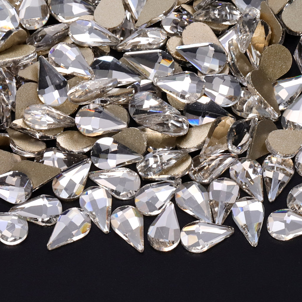 Raindrop Shape Crystal Flat Back Fancy Rhinestones