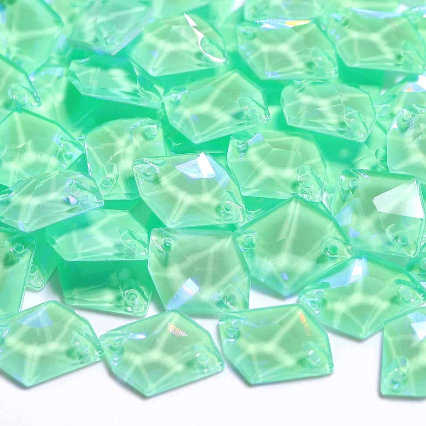 Electric Neon Greenwrap Cosmic Shape High Quality Glass Sew-on Rhinestones