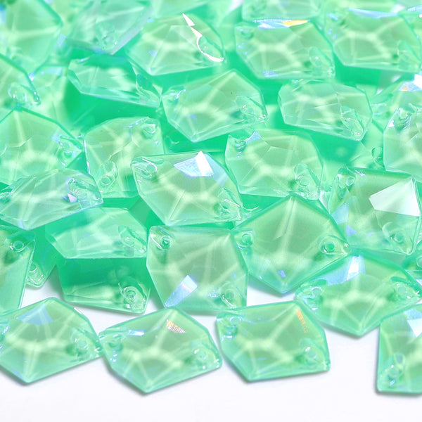 Electric Neon Greenwrap Cosmic Shape High Quality Glass Sew-on Rhinestones WholesaleRhinestone