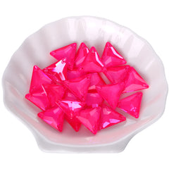 Electric Neon Fuchsia Triangle Shape High Quality Glass Sew-on Rhinestones