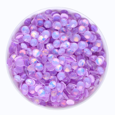 Mocha Opal Lt Purple Glass Flat Back Rhinestones