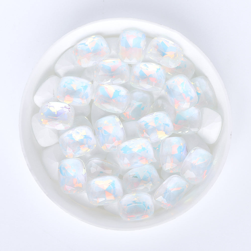Crystal AM Pillow Shape Glass Pointed Back Fancy Rhinestones