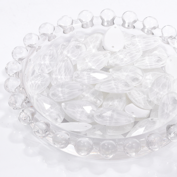 Mocha White Drop Shape High Quality Glass Sew-on Rhinestones WholesaleRhinestone