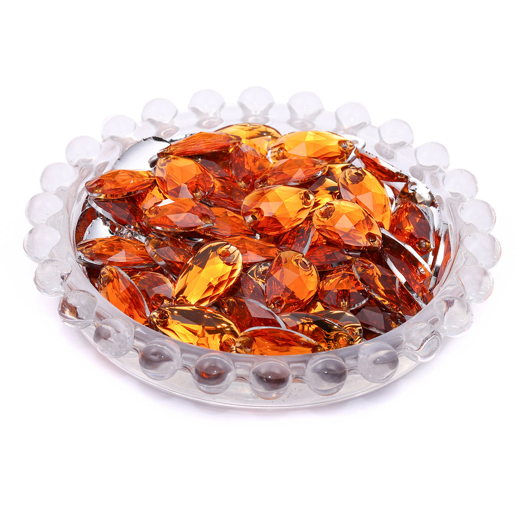 Drop Orange Resin Sew-on Rhinestones For Dance Costume WholesaleRhinestone
