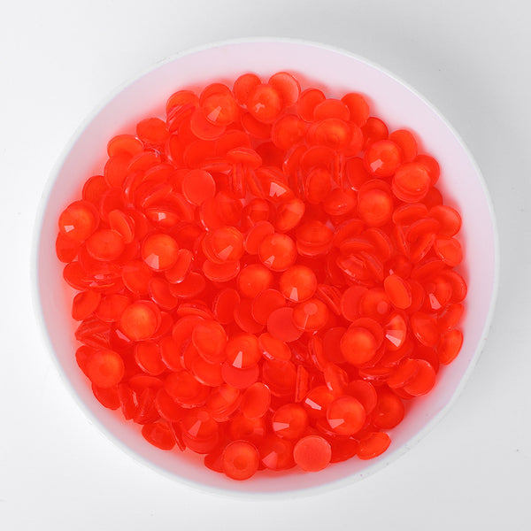 Mocha Neon Orange Glass Flat Back Rhinestones WholesaleRhinestone