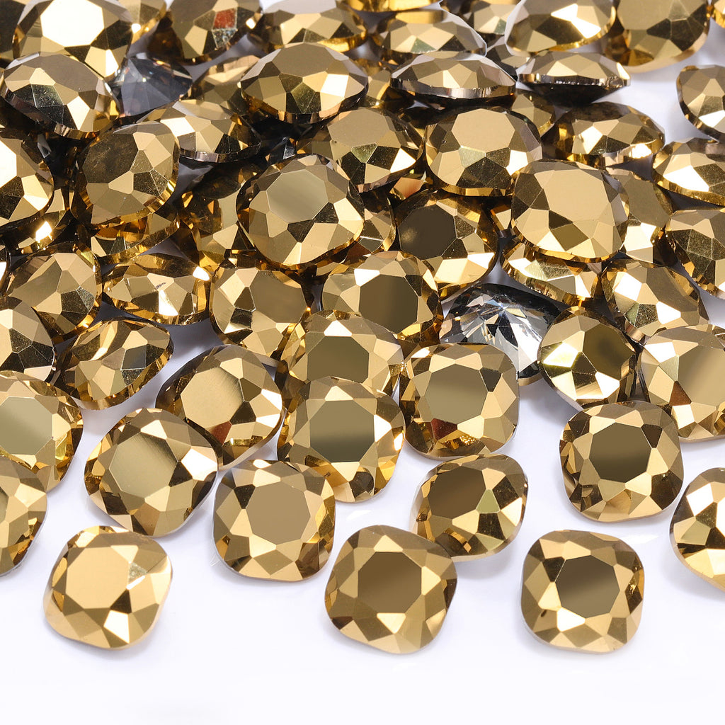 Dorado Cushion Square Shape High Quality Glass Pointed Back Fancy Rhinestones WholesaleRhinestone