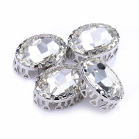 Crystal Oval Shape High-Quality Glass Sew-on Nest Hollow Claw Rhinestones WholesaleRhinestone