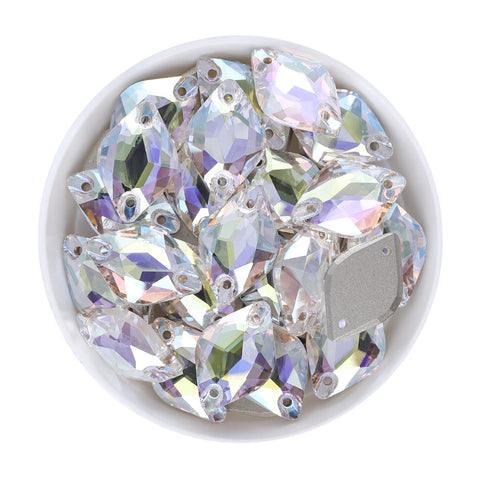 Crystal Transmission Lemon Shape High Quality Glass Sew-on Rhinestones