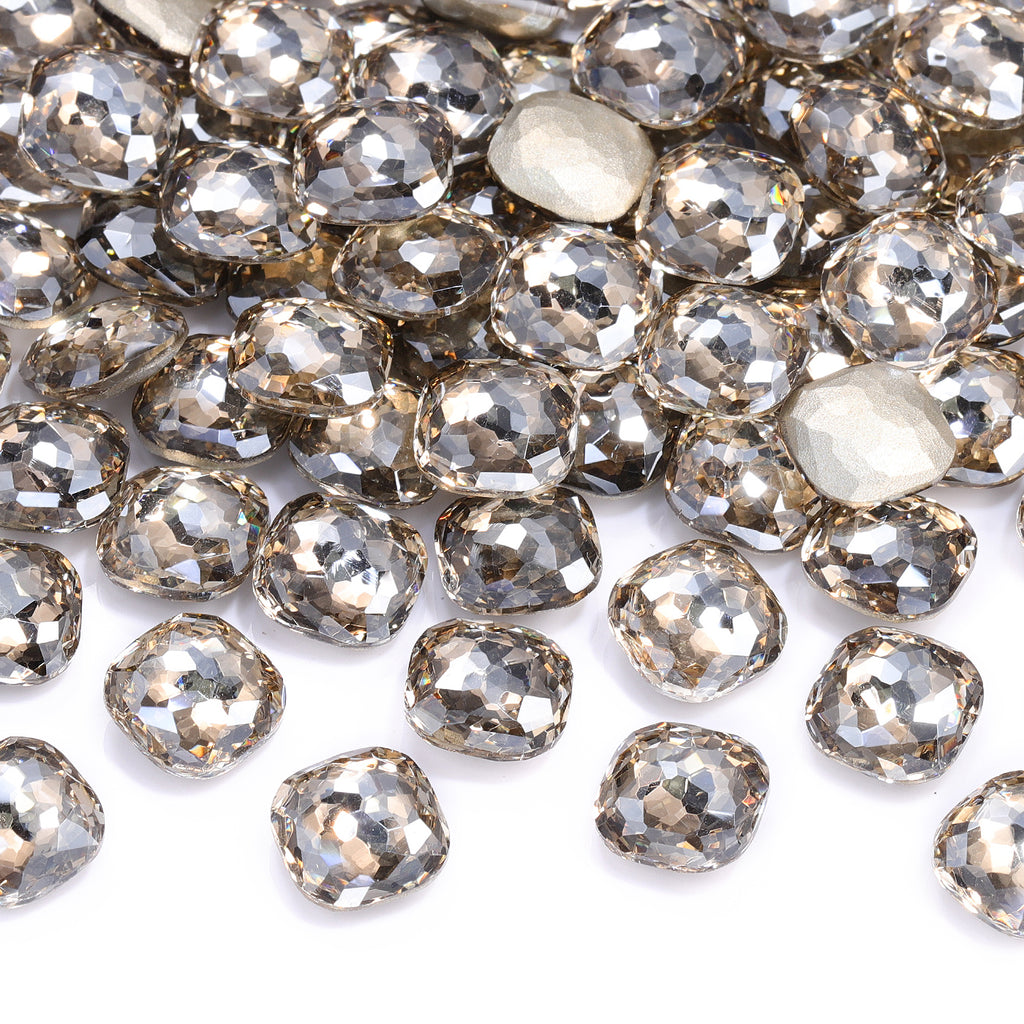 Satin Fantasy Cushion Square Shape High Quality Glass Pointed Back Fancy Rhinestones WholesaleRhinestone