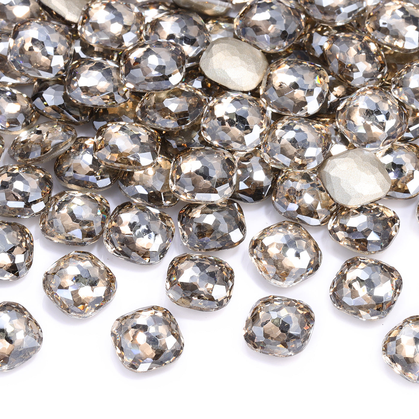 Satin Fantasy Cushion Square Shape High Quality Glass Pointed Back Fancy Rhinestones WholesaleRhinestone