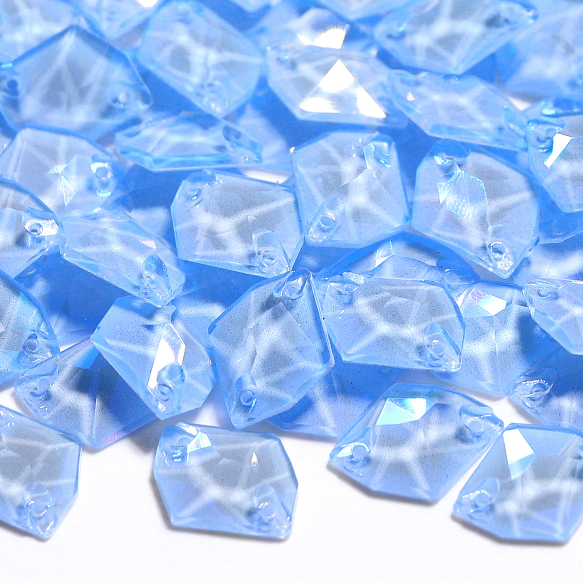 Electric Neon Light Blue Cosmic Shape High Quality Glass Sew-on Rhinestones WholesaleRhinestone