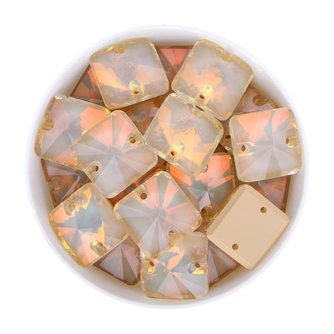 Silk AM Rivoli Square Shape High Quality Glass Sew-on Rhinestones