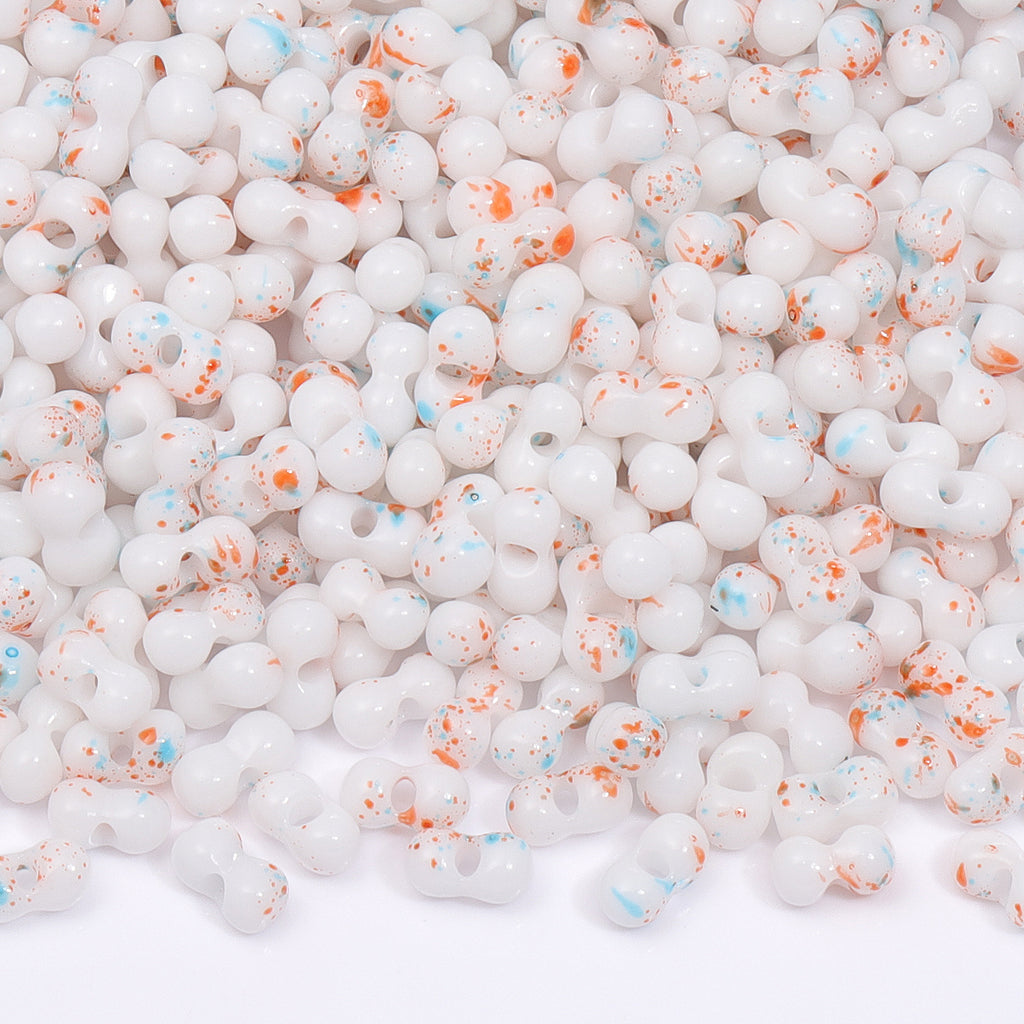 Various Colors Rainbow Effect Peanut Beads Shape Glass Seed Beads