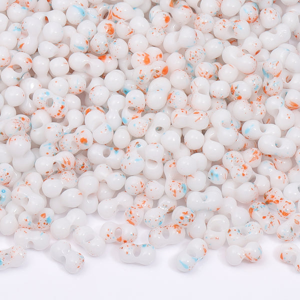 Various Colors Rainbow Effect Peanut Beads Shape Glass Seed Beads