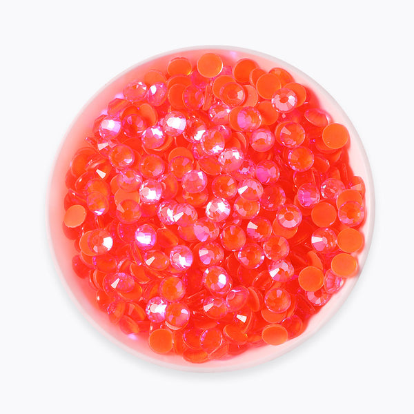 Mocha Shimmer Dk Orange Glass Flat Back Rhinestones WholesaleRhinestone