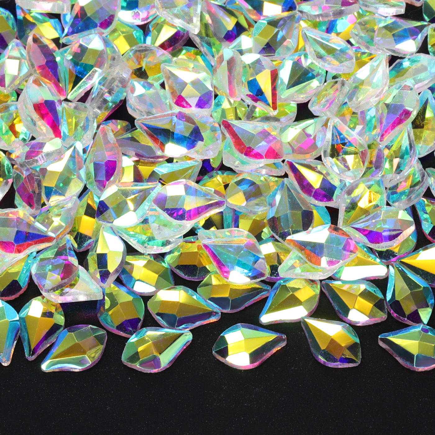 Esdoornbladeren vorm kristal ab niet -gespoeld platte rug fancy strass Secundaire afbeelding