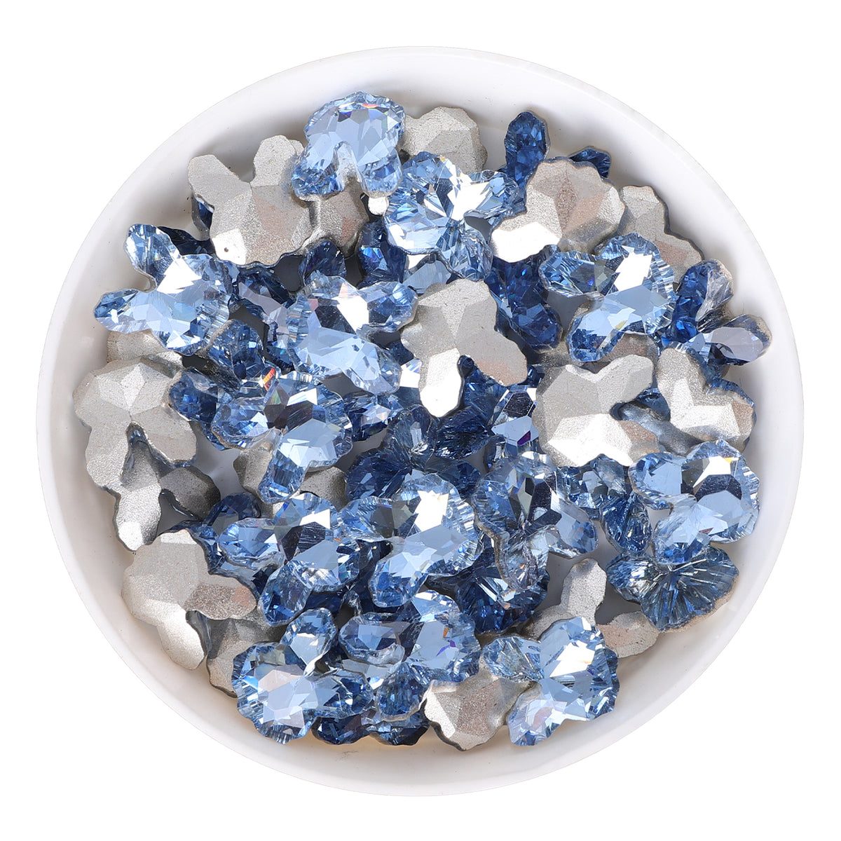 Lt Light Blue Rabbit Shape Glass Pointed Back Fancy Rhinestones WholesaleRhinestone Main image