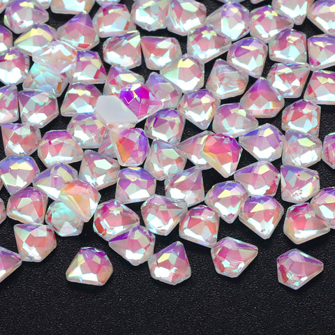 Diamond Shape Mocha White Flat Back Fancy Rhinestones WholesaleRhinestone 메인 이미지