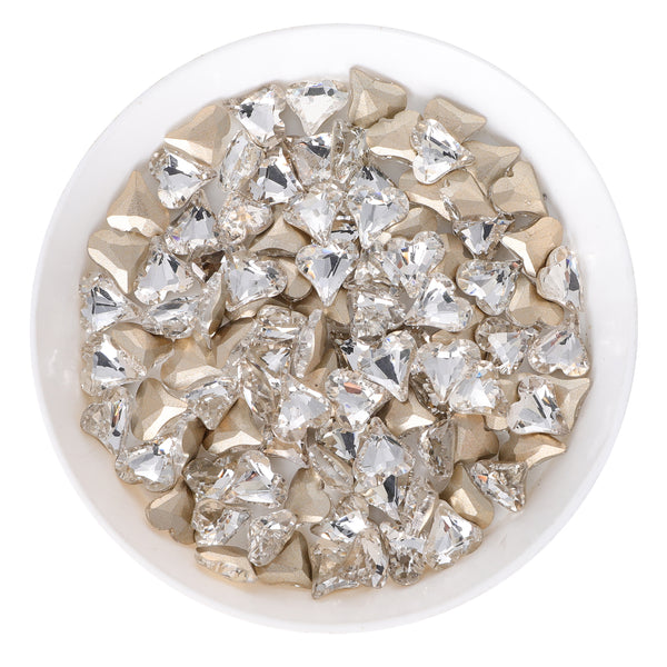 Sweet Heart Shape Crystal Glass Pointed Back Fancy Rhinestones WholesaleRhinestone