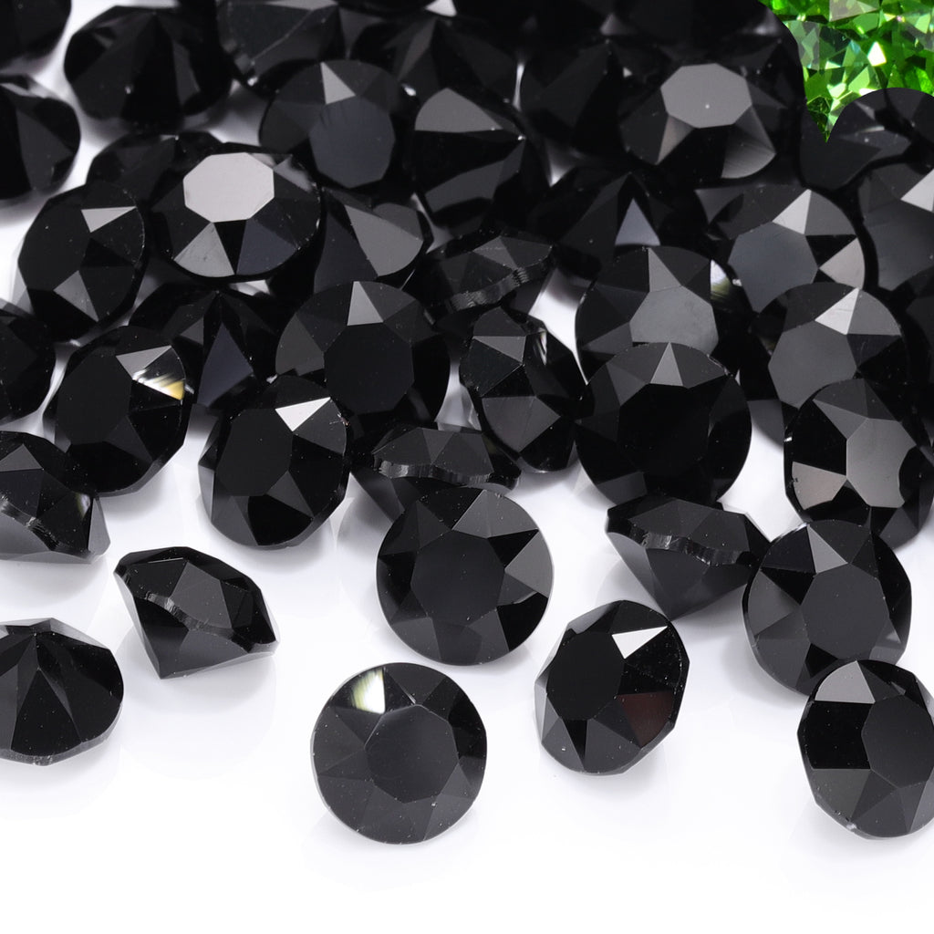 Jet XIRIUS Chaton Shape High Quality Glass Pointed Back Fancy Rhinestones WholesaleRhinestone