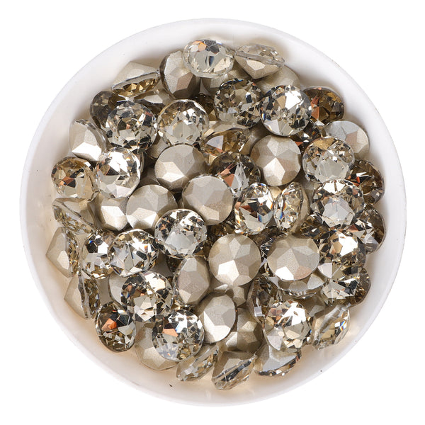 Light Coffee XIRIUS Chaton Shape Glass Pointed Back Fancy Rhinestones WholesaleRhinestone