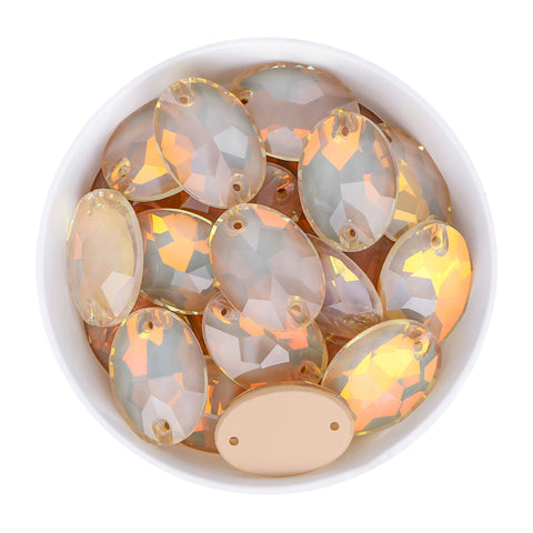 Silk AM Oval Shape High Quality Glass Sew-on Rhinestones