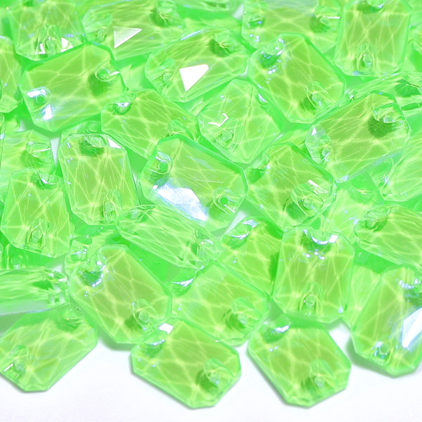 Electric Neon Peridot Octagon Shape High Quality Glass Sew-on Rhinestones WholesaleRhinestone