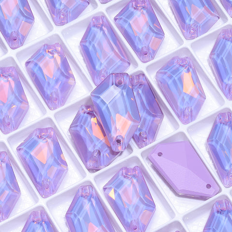 Lavender AM De-Art Shape High Quality Glass Sew-on Rhinestones