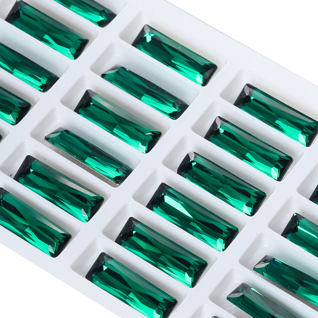 Emerald Princess Baguette Shape High Quality Glass Pointed Back Fancy Rhinestones WholesaleRhinestone