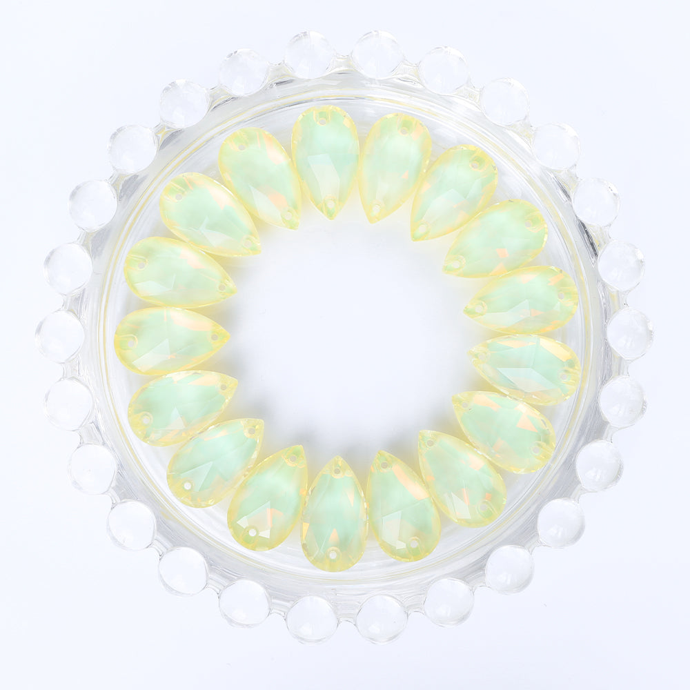 Jonquil AM Drop Shape High Quality Glass Sew-on Rhinestones WholesaleRhinestone