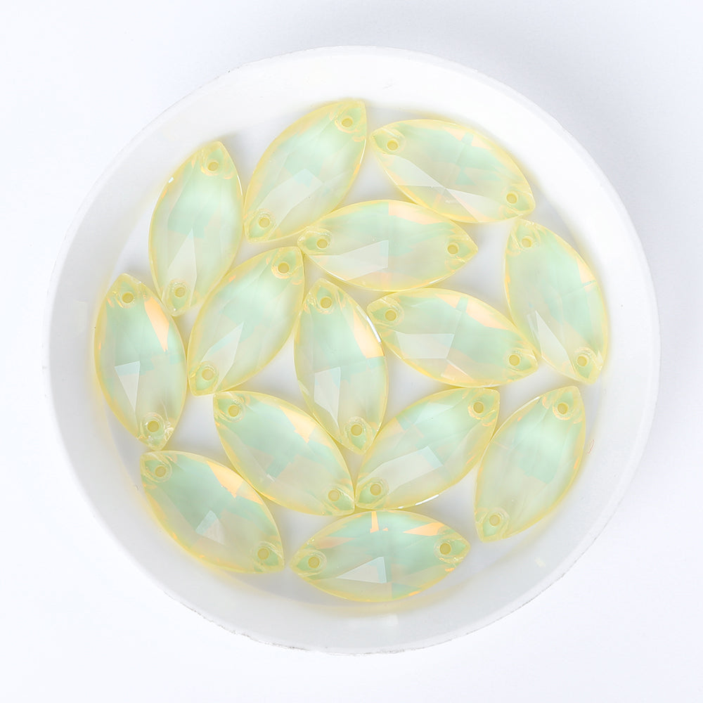 Jonquil AM Navette Shape High Quality Glass Sew-on Rhinestones Secondary image