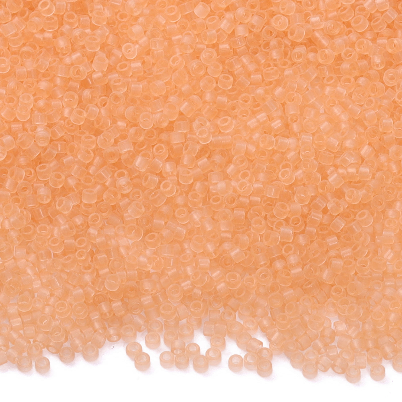 Transparent Frost Apricot Color Hight Quality Glass Cylinder Seed Beads 1.6 MM Size BS1025 WholesaleRhinestone Main image