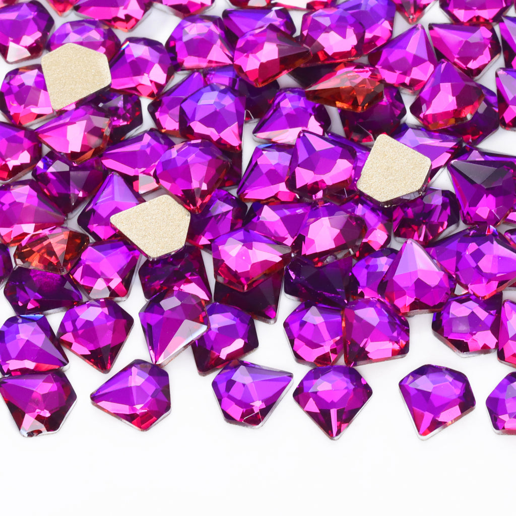 Diamond Shape Purple Volcano Flat Back Fancy Rhinestones WholesaleRhinestone