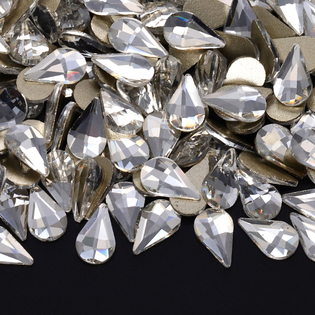 Raindrop Shape Crystal Flat Back Fancy Rhinestones