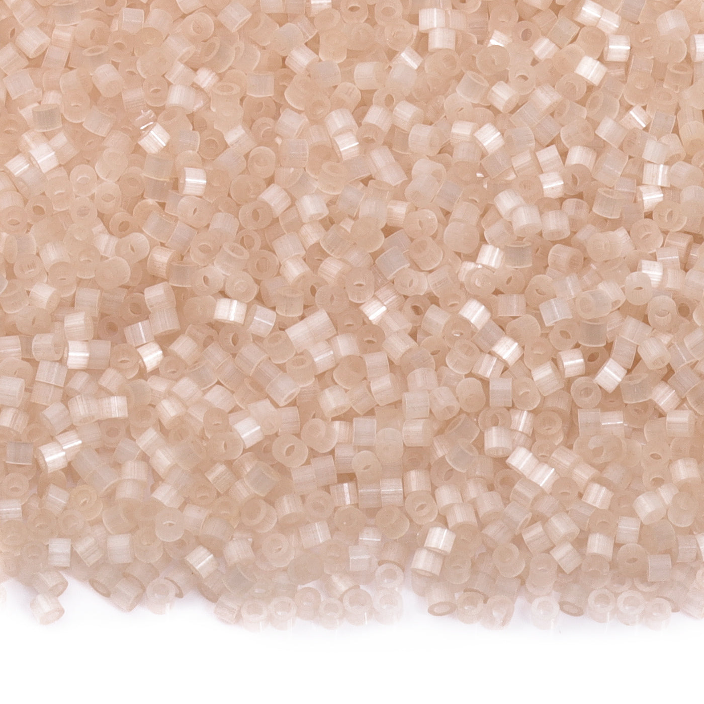 Transparent Antique Ivory Silk Satin Cat's Eye Color Hight Quality Glass Cylinder Seed Beads 1.6 MM Size MY4014 WholesaleRhinestone Main image