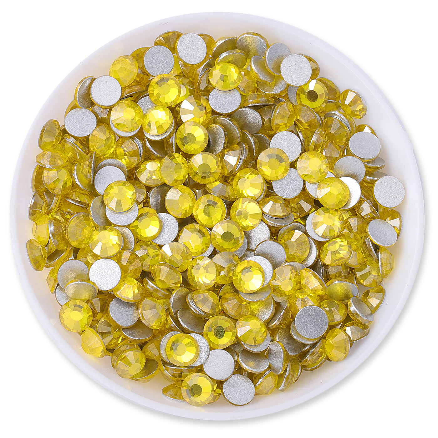 Star Citrine Glass FlatBack Rhinestones Silver Back WholesaleRhinestone Main image