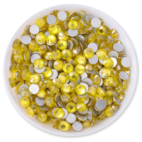 Star Citrine Glass FlatBack Rhinestones Silver Back WholesaleRhinestone Hauptbild