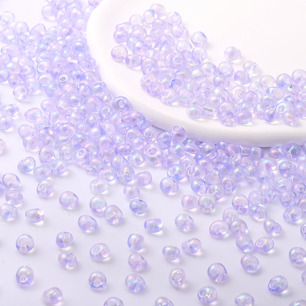 Various Colors Transparent AB Drop Shape Glass Seed Beads WholesaleRhinestone