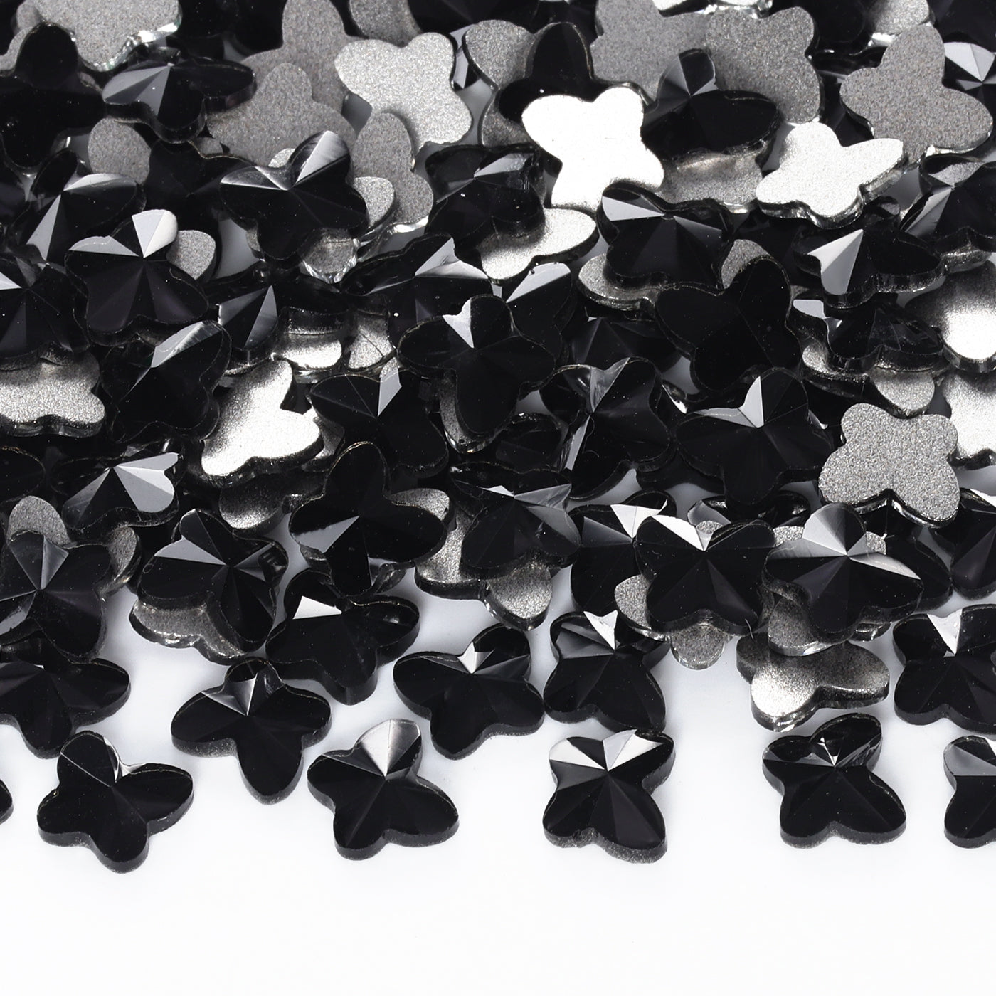 Butterfly Shape Black Flat Back Fancy Rhinestones Второстепенное изображение товара