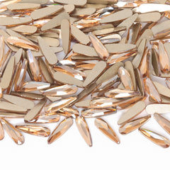 Raindrop Shape Golden Shadow Flat Back Fancy Rhinestones